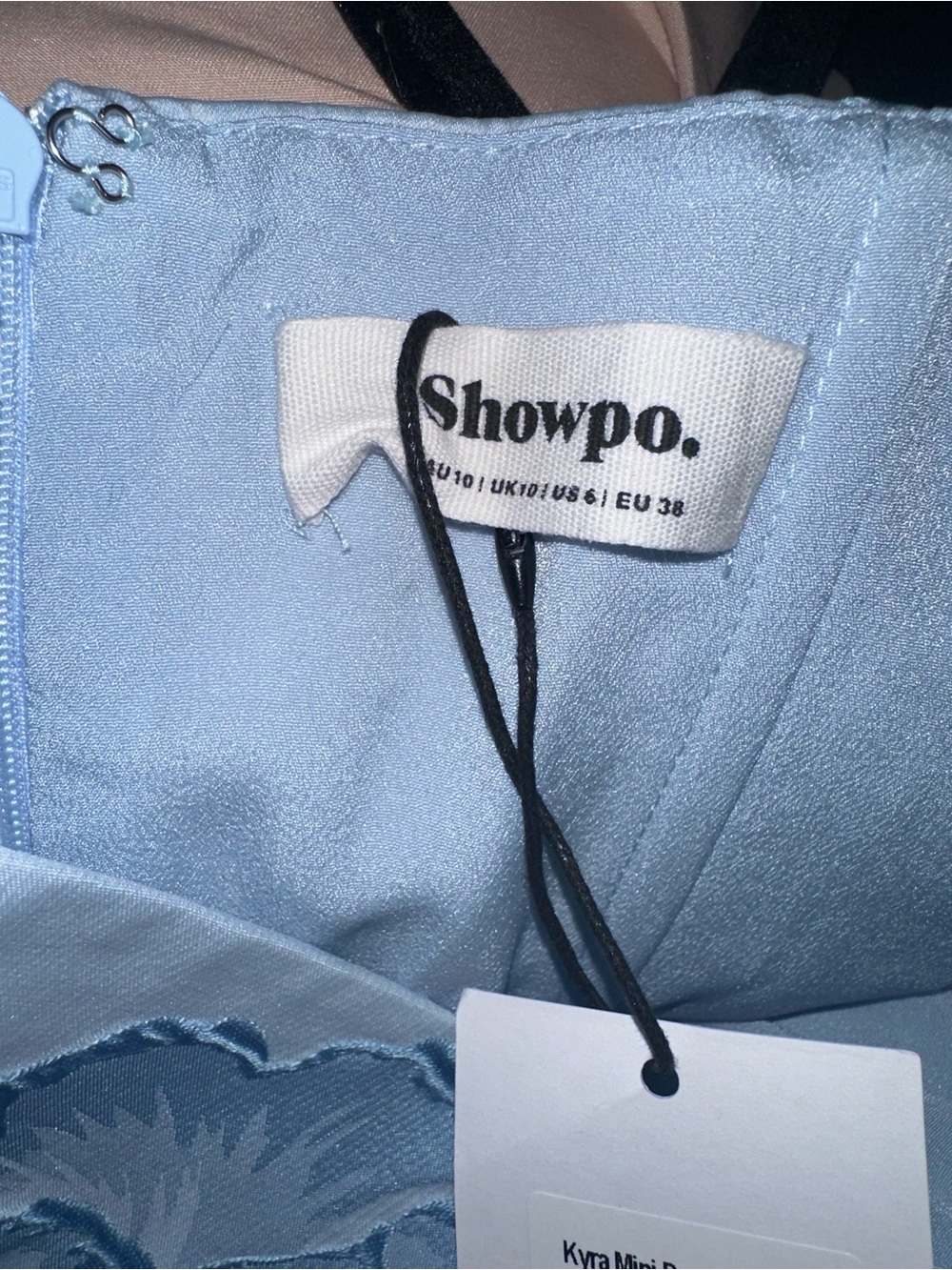 Showpo Powder Blue Floral Square-Neck Mini Dress - Picture 5 of 5